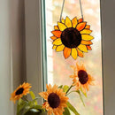 BOXCASA Sunflower Gifts Stained Glass Window Hangings,Sunflower Suncatcher Best Teacher Gifts for Women,Sunflower Decor Suncatcher for Window,Home Decor,Gift for Teacher Mother Grandma by GreenHaven Gardens