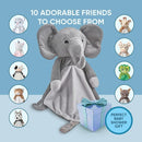 Love By Emi Baby Music Lovey Grey Elephant, Baby Sleep Soother for Crib & Cuddle Bedtime, White Noise with a Heartbeat & Lullaby, Plush Sound Toy, Stuffed Animal for Newborns, Infants & Toddlers by TinyTreasures Baby Boutique
