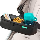 Universal Stroller Tray with Insulated Sippy Cup Holder - Upgraded Rigid Frame Stays Upright - Exclusive Non Slip Straps Firmly Grip Stroller Bar. Universal Stroller Snack Tray Attachment by TinyTreasures Baby Boutique