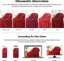 NEWCOSPLAY Super Soft King Blanket Red Premium Silky Flannel Fleece 3D Clouds Stylish Jacquard Lightweight Bed Blanket All Season Use 350GSM (Red, King(90"x110")) by CozyNest Decor