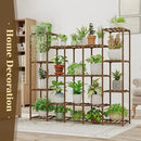 Bamworld Large Plant Stand Indoor Plant Shelf Outdoor Tall Wood Plant Holder for Living Room Multiple Plants Patio Balcony Garden 17 Pots by GreenHaven Gardens
