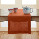Solino Home Linen Cinnamon Table Runner 72 Inches Long - 100% Pure Linen Hemstitch Table Runner 14 x 72 Inch for Dresser, Dining, Fall, Autumn, Halloween, Thanksgiving - Classic Hemstitch by CozyNest Decor