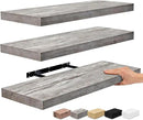 Sorbus Floating Shelves for Wall - 24" Bathroom Shelves, Wall Decor for Bedroom, Kitchen, Living Room, Home Decor & Book Storage - Mounted Floating Shelf with Invisible Brackets (Gray, 3 Pack) by CozyNest Decor