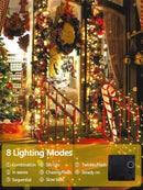 2 Pack Total 400 LED Solar Christmas Lights Outdoor, Solar String Lights for Outside with 8 Modes, Waterproof Green Wire Solar Powered Tree Light for Xmas Party Yard Garden Decorations (Warm White) by GreenHaven Gardens