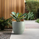 Kante 18 Inch Dia Round Concrete Planter, Indoor Outdoor Large Plant Pot with Drainage Hole and Rubber Plug for Home Patio Garden, Mint Green by GreenHaven Gardens