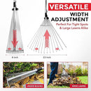 TABOR TOOLS Adjustable Metal Rake - Collapsible & Telescopic - Garden, Yard, & Lawn - Ideal for Leaves, Shrubs & Small Areas. J16A by GreenHaven Gardens