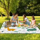 Extra Large Picnic Blanket Waterproof,80"x 80"Foldable Machine Washable Beach Blanket,Outdoor Blanket for 6-8 Adults,Suitable for Indoor Crawling,Park Beach,Camping,Hiking,Family Travel(Dinosaur) by TinyTreasures Baby Boutique