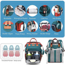 Jeryswet Baby Diaper Bags with Changing Station, Waterproof Large Capacity Diaper Bag Backpack for Moms Dads with USB Charging Port and Stroller Straps, Baby Shower Gifts, RGB by TinyTreasures Baby Boutique