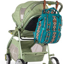 Wrangler Aztec Backpack Organized Daypack Travel Baby Bag with Stroller Strap and Side Bottle Pockets by TinyTreasures Baby Boutique