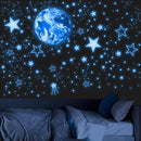 965 PCS Glow in The Dark Stars and Earth for Ceiling, Luminous Stars and Planet Wall Decals, Kids Room Decor, Glowing Galaxy Wall Stickers for Nursery Decorations (Blue) by TinyTreasures Baby Boutique
