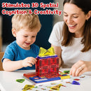 Magnetic Tiles Travel Toys with Storage Case, Portable STEM Building Blocks for 3-8 Year Olds, Toddler Airplane Activities & On-The-Go Birthday Gift for Boys & Girls by TinyTreasures Baby Boutique