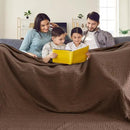PHF Cooling Waffle Blanket California King Size, Lightweight 60% Rayon Derived from Bamboo & 40% Cotton Breathable Blanket for Hot Sleepers, Soft and Luxury for Bed Couch Sofa, 110"x96", Cocoa Brown by CozyNest Decor