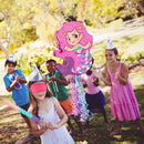 WERNNSAI Foldable Mermaid Pinata - Pull String Mermaid Birthday Party Supplies Extendable Mermaid with Blindfold Bat and Tassels Mermaid Party Decoration Folding Mermaid Girl Piñatas for Game by TinyTreasures Baby Boutique