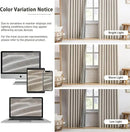 Extra Wide Curtains 96 Inch Long 2 Panels,Floor to Ceiling Boho Noise Reduction Window Burlap Track System Curtain Panels for Country Villa Back Tab Pleat Tape with Hooks,Linen Beige 70x96 by CozyNest Decor
