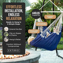 Hanging Hammock Chair Swing – Hanging Chair Outdoor & Indoor - Hammock Swing Chair – Quick & Easy Setup with Hardware Kit – Durable & Spacious Full Body Support – Holds 440 Lbs by GreenHaven Gardens