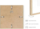 HAUS AND HUES 10x10 Square Picture Frames Set of 15 - Oak Wood Frames with Mat, Beige by CozyNest Decor