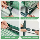 SAFSTAR Raised Garden Bed with Cover, 6FT x 3FT x 3FT Galvanized Bottomless Garden Bed with Greenhouse, Dual 2-Tier Roll-Up Windows, Outdoor Metal Planter Box Kit with Cover (Green) by GreenHaven Gardens
