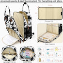 Diaper Bag Backpack for Women with Changing Pad, Baby Bag with Insulated Pockets Multifunctional Diaper Bags For Baby Girl Boy Waterproof Baby Bags For Boys Girls Maternity Bag Cow Print by TinyTreasures Baby Boutique