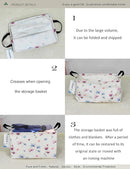 Rectangular Folding Laundry Basket,waterproof Canvas Basket,gift basket,Suitable for children's room,Office,Clothes,Toys Storage(Watermark flower) by TinyTreasures Baby Boutique
