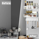 Magnetic Spice Rack,Magnetic Shelf for Fridge,Spice Organizer,Fridge Organizer,Kitchen Storage Organization with Magnetic Hooks,Owl Home Decor(White) by CozyNest Decor