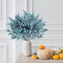 Sggvecsy 15 Pcs Babys Breath Artificial Flowers Gypsophila Bouquets Bulk Real Touch Fake Silk Flowers for Home DIY Floral Arrangement Table Centerpiece Fall Thanksgiving Autumn Decoration (Fall Blue) by CozyNest Decor
