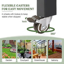Wood Rectangular Garden Planter Box with Wheel Raised Garden Bed Outdoor,Planters for Outdoor Plants 37 * 13 * 15 Elevated Planter Box for Herbs Vegetables Flowers Outdoor Patio Deck Balcony by GreenHaven Gardens
