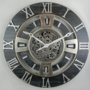 The Gears Clock Real Moving Gear Wall Clock England Line (Vintage Black, 24 inches (60 cm)) by CozyNest Decor