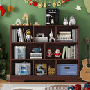 Book Shelf, 8 Cubes Storage Organizer, 3-Tier Open Shelf Wooden Bookcase, Freestanding Cherry Bookshelf Cube Shelf for Bedroom, Living Room, Home Office by CozyNest Decor