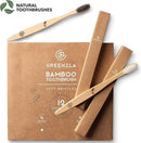Greenzla Bamboo Toothbrushes for Adults – 12 Pack Wooden Toothbrush Set with Charcoal-Infused Soft Bristles, Natural Oral Care for Daily Use by CozyNest Decor