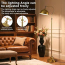 Bright LED Gold Reading Floor Lamp with Remote Control and Bluetooth Dimming,Living Room Bedroom Bedside Office Study Library Adjustable Standing Tall Lights, Unique Modern Brass Home Decor Essentials by CozyNest Decor