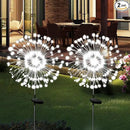 Solar Garden Lights Solar Firework Light Outdoor Waterproof 2 Pack Solar Powered Art Stake Twinkle Lights Outside Decor 180 LED Sparklers String Light for Yard Pathway Decorations (White) by GreenHaven Gardens