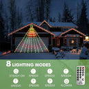 BlcTec Outdoor Christmas Decorations, 352 LED Christmas Star Lights with 9 Strands 11.7ft Waterfall Christmas Tree Lights, 8 Modes, Waterproof, Timer for Yard Patio Xmas Décor, Flowing Red and Green by GreenHaven Gardens