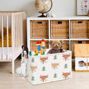 FANKANG Storage Bins, Nursery Hamper Canvas Laundry Basket Foldable with Waterproof PE Coating Large Storage Baskets for Kids Boys and Girls, Office, Bedroom, Clothes,Toys(Rec-Fox ） by TinyTreasures Baby Boutique