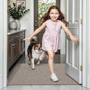 LUMI Ultra Thin Door Mat for Entryway, Low Profile Non Slip Rubber Backing Indoor Doormat, Easy Clean Welcome Entrance Mat for Inside House, Patio,Beige 24"x36" by CozyNest Decor