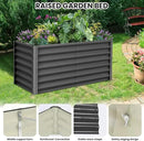 Galvanized Raised Garden Bed Outdoor, 2 Pcs 6x3x2FT Outdoor Large Planter Raised Beds Open Base with Safety Edge and Glove for Vegetables Flowers Ground Planter, Dark Gray by CozyNest Decor