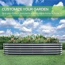 Gardmax Galvanized Raised Garden Bed, Lightweight Planter Boxes Outdoor with Easy Assembly, Large Garden Bed for Vegetables, Fruits, Flower Dark Grey 8FT by CozyNest Decor