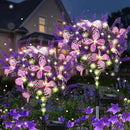 Solar Garden Lights Outdoor, 2 Pack Purple Lavender Solar Butterfly Lights Gardening Gifts for Women, Purple Solar Artificial Flower with Butterfly Purple Garden Decor for Lawn Patio-Warm White by GreenHaven Gardens