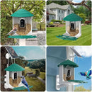 Bird Feeders for Outdoors, Smart Bird Feeder with Camera Solar Powered, AI Species Identification, 3K Video Live Stream Camera, 5Mp HD Night Vision, Instant Arrival Alerts (Light Green) by CozyNest Decor