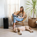 Medify MA-40 UV Light Air Purifier with True HEPA H14 Filter | 1,793 ft² Coverage in 1hr for Wildfires Smoke, Odors, Pollen, Pets | Removal to 0.1 Microns | Black, 1-Pack by TinyTreasures Baby Boutique
