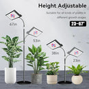 Grow Lights for Indoor Plants Full Spectrum Led Plant Grow Lights 3/9/12H Timer，10 Dimmable Levels， Adjustable Stand 23-67 inches， Flexible Gooseneck， Grow Lamp for Large and Small Plants with Stand by GreenHaven Gardens