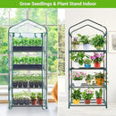 Mini Greenhouse for Outdoors Indoor: Ohuhu Small Green House with 4 Tier Shelves, Portable Plastic Greenhouses with Heavy Duty Transparent PVC Cover for Winter Garden Patio Backyard Porch Balcony by GreenHaven Gardens