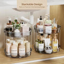 LAMU 2 Pack 2 Tier Lazy Susan Turntable Organizer 12'' Rotating Spice Rack Organization for Cabinet, Kitchen, Pantry, Countertop, Bathroom, Vanity, Medicine Cabinet Organizer, Grey by CozyNest Decor