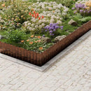 SnugNiture Corrugated Metal Garden Edging,8" x 20' Sturdy Lawn Edging Border,Landscape Edging Border for Lawn, Flower Bed,Garden and Yard(Brown) by GreenHaven Gardens