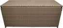 Oakland Living Tan Indoor and Outdoor Balcony Patio Deck Porch Pool 113 Gallon Wicker Storage Box Trunk Bin with Metal Frame by GreenHaven Gardens