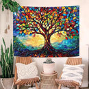 Lunerfex Tree of Life Tapestry Stained Glass Tapestry Wall Decor Tapestries for Bedroom Art Tapestries Wall Hanging for Bedroom Living Room Glass-Tree-01 60"x80" by CozyNest Decor