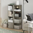 Furinno Pasir 4-Tier Corner Open Shelf Bookcase, French Oak by TinyTreasures Baby Boutique