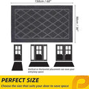 JSEI Dirt Trapper Door Mat 36"x60", Non-Slip Washable Entryway Mats, Dog Door Mat, Stain Resistant and Absorbent Floor Mats, Low Profile Welcome Mat for Front Back Door, Dark Grey by CozyNest Decor