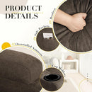 Recliner Chair, 360° Swivel Rocker Chair for Adults, Rocking Recliner Chair with Massage, Comfy Single Sofa with Side Pockets Cup Holders for Living Room, Bedroom, Nursery (Fabric, Brown) by TinyTreasures Baby Boutique