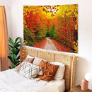 AMM Autumn Forest Tapestry Nature Fall Tree Thanksgiving Tapestry for Bedroom Aesthetic Autumn Path Yellow Red Fallen Leaves Landscape Tapestries Wall Hanging for Living Room Dorm 80 x 60 Inch by CozyNest Decor