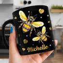 Hyturtle Personalized Jewelry Bee Mug - Bee Keeper Gifts For Women Lovers Teacher - Honey Gifts For Beekeeper Farmer On Birthday - Queen Honeycomb Decor - Custom Coffee Cup Ceramic Mug 11 Oz 15 Oz by CozyNest Decor